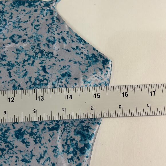 Cinq a Sept 0 Womens Sapir Dress Sky Dive Blue Slip Ruched Side Satin Party - Picture 8 of 12